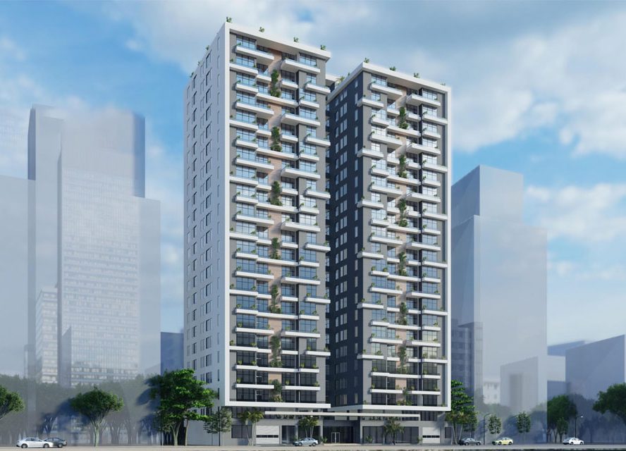 Kazanchis Court, apartments in Kazanchis, Addis Ababa — architectural rendering